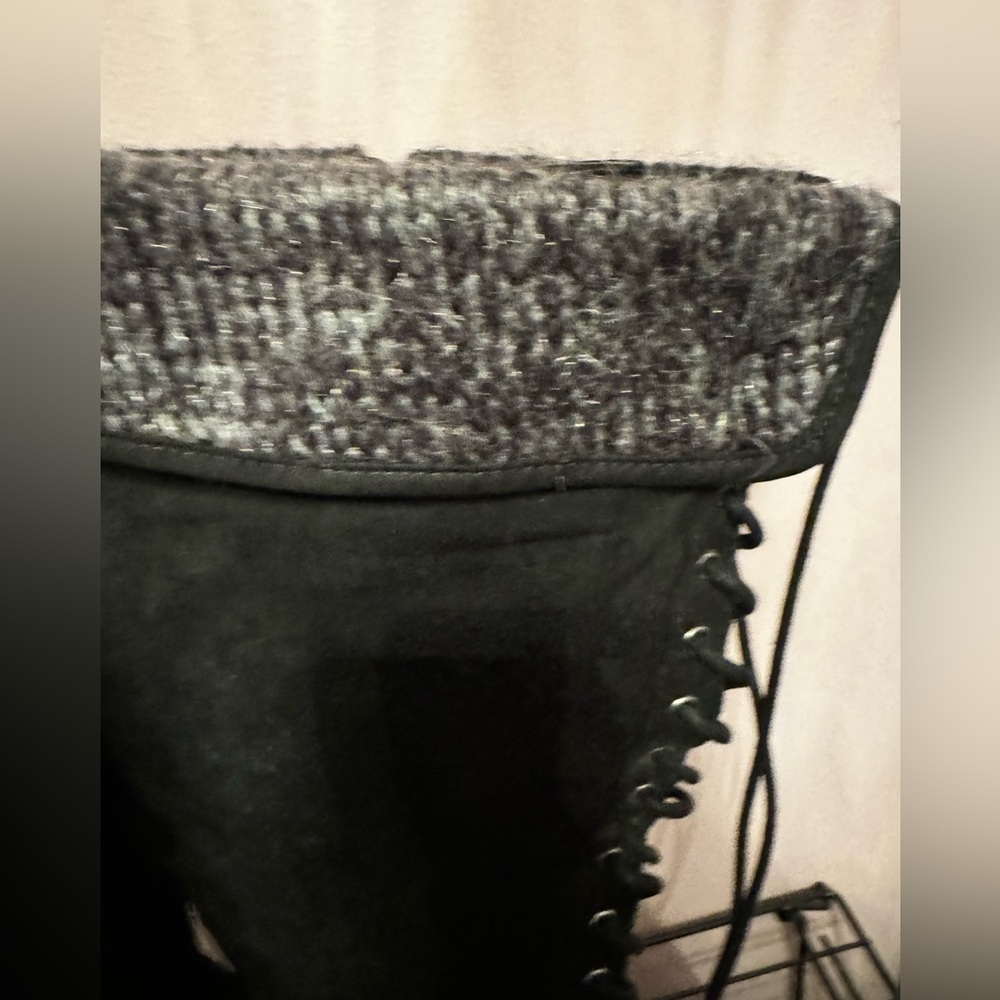 Torrid lace up heel knee boot